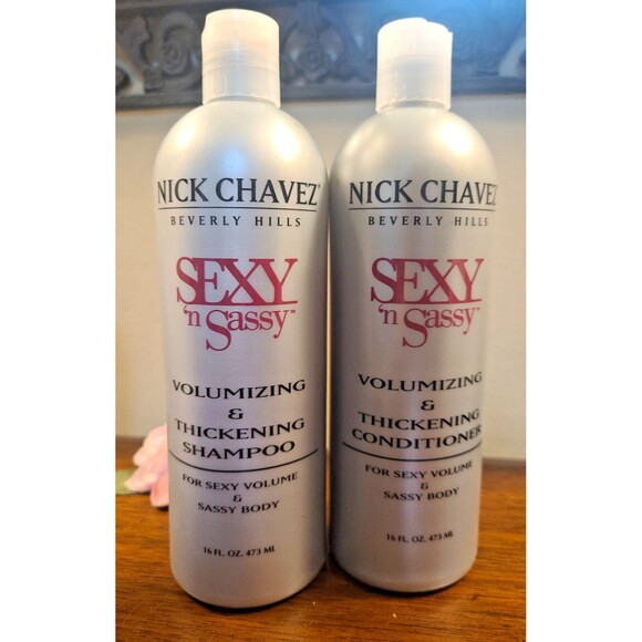 Nick Chavez Sexy ‘n Sassy Volumizing Thickening SHAMPOO CONDITIONER 16 oz Each - Picture 1 of 16
